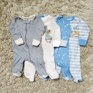 Wonder Nation Footed Onsies, Set of 4